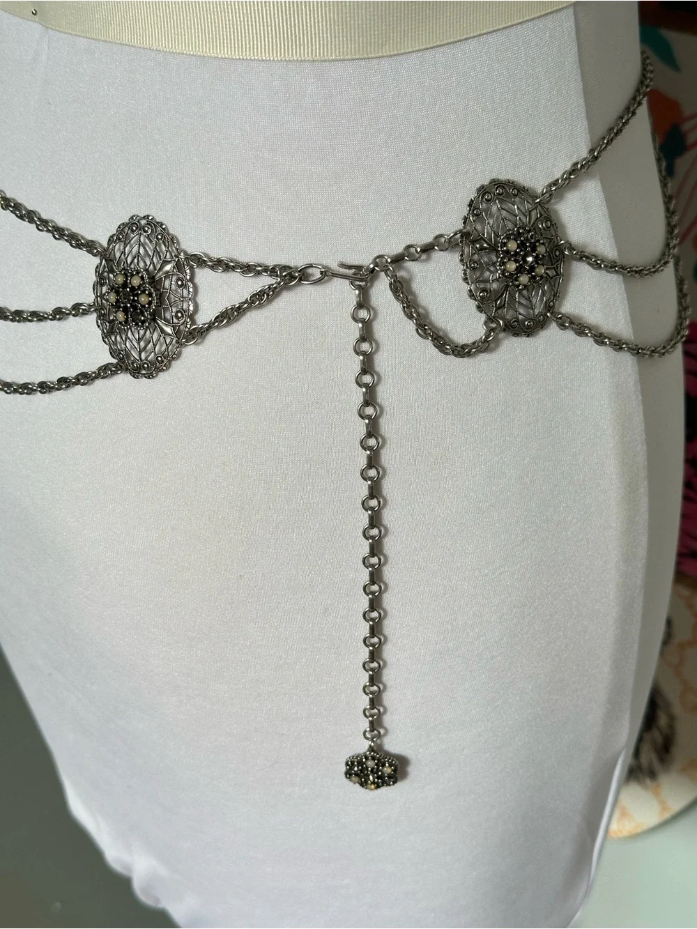Vintage Bohemian Boho Multistrand Chain Belt Gothic Fairycore Renaissance Faire
